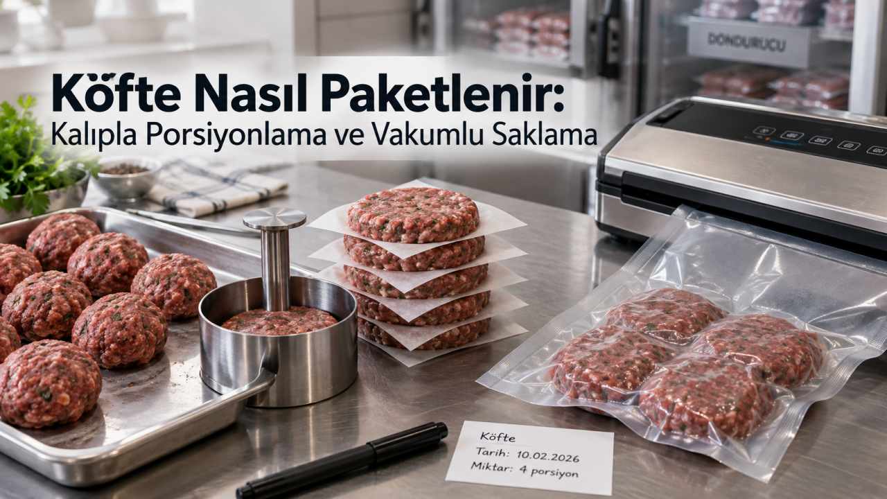 Köfte Nasıl Paketlenir: Kalıpla Porsiyonlama ve Vakumlu Saklama