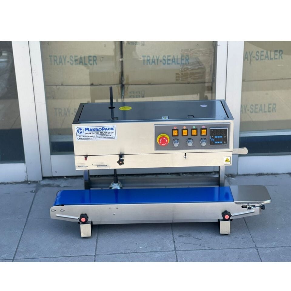 Lavion FRBM 810II Dikey Konveyörlü Tarih Kodlamalı Otomatik Poşet Ağzı Kapatma Makinesi