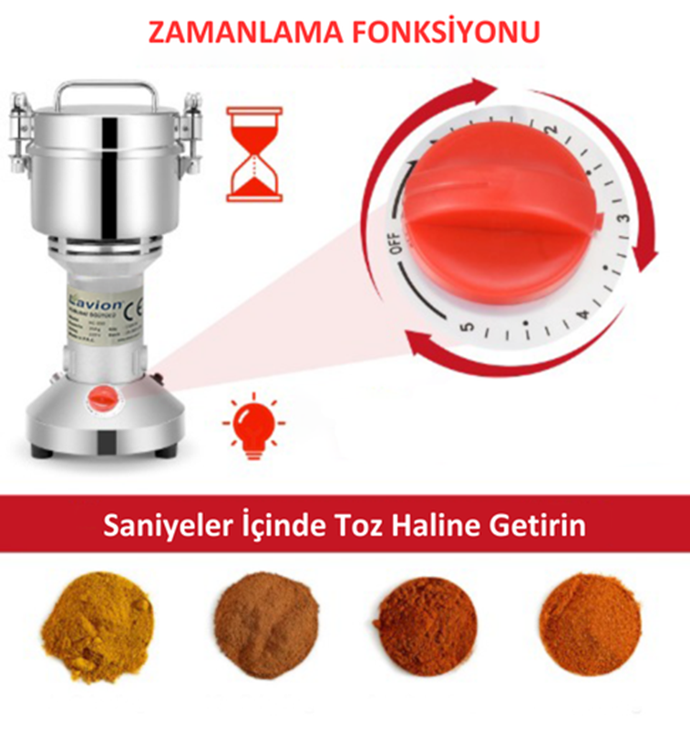 Lavion HC350 Gram Elektrikli Baharat ve Hububat Öğütme Makinesi