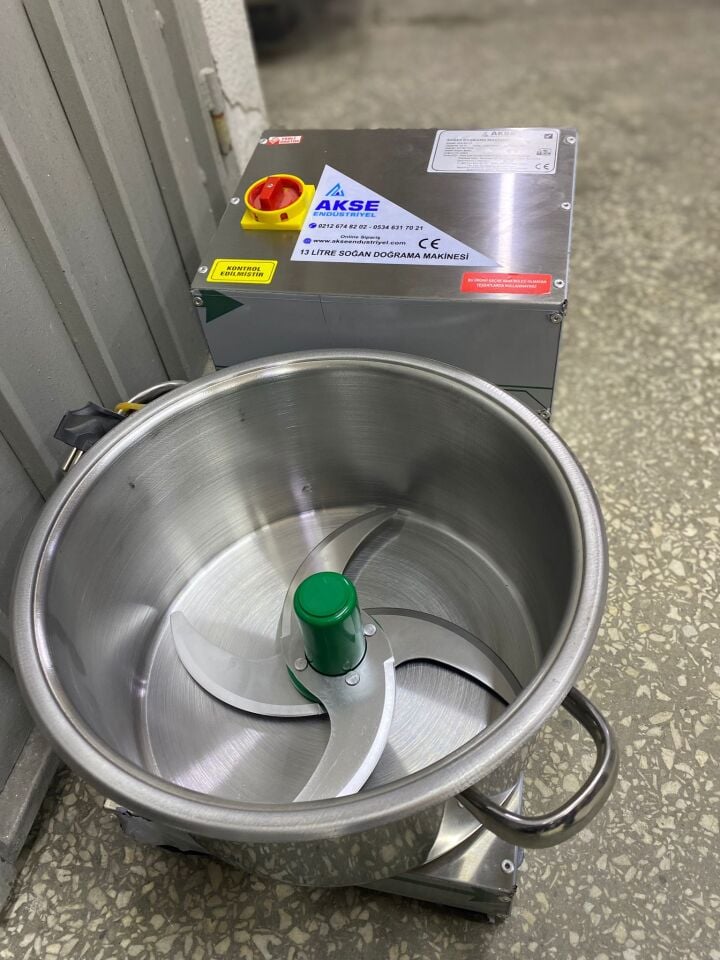 Akse Profesyonel 13 Litre 4 Bıçaklı Soğan Doğrama Makinesi