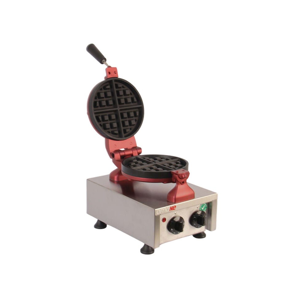 Omake Zamanlayıcılı Tekli Kare Waffle Makinesi 18 Cm