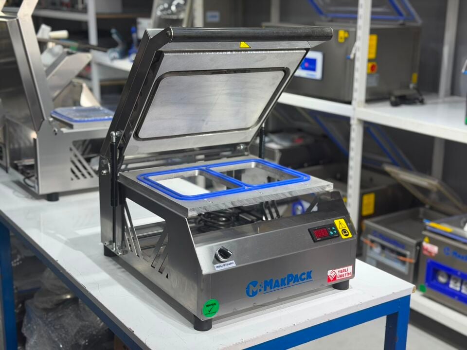 MakPack Mp-420 Yemek Paketleme 2 Tabak Kapatma Makinesi