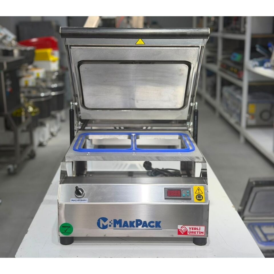 MakPack Mp-420 Yemek Paketleme 2 Tabak Kapatma Makinesi