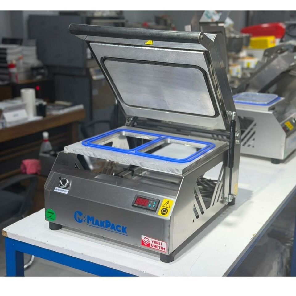 MakPack Mp-420 Yemek Paketleme 2 Tabak Kapatma Makinesi