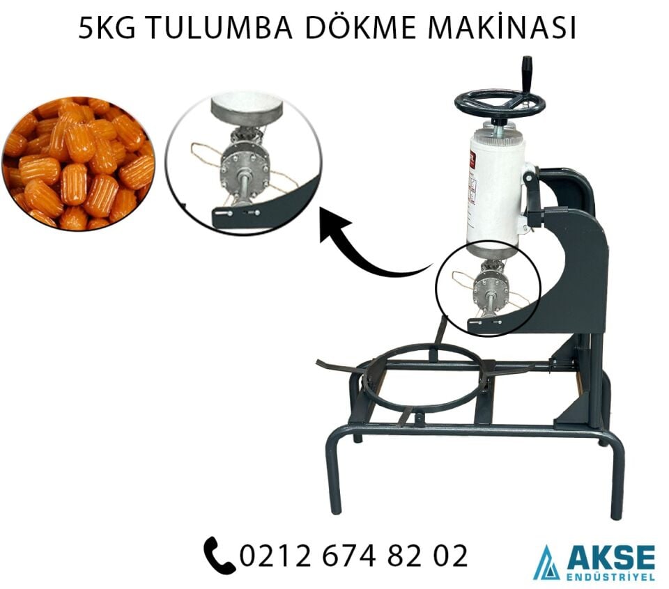 Akse Manuel Mekanik Tulumba Tatlı Makinesi 3-5 Kg
