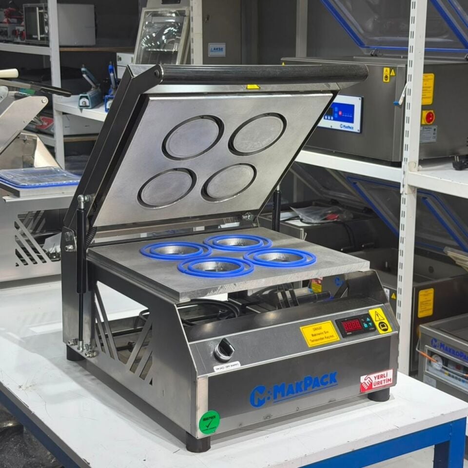 MakPack Mp-420 110 mm Yuvarlak Kase Tabak Kapatma Makinesi