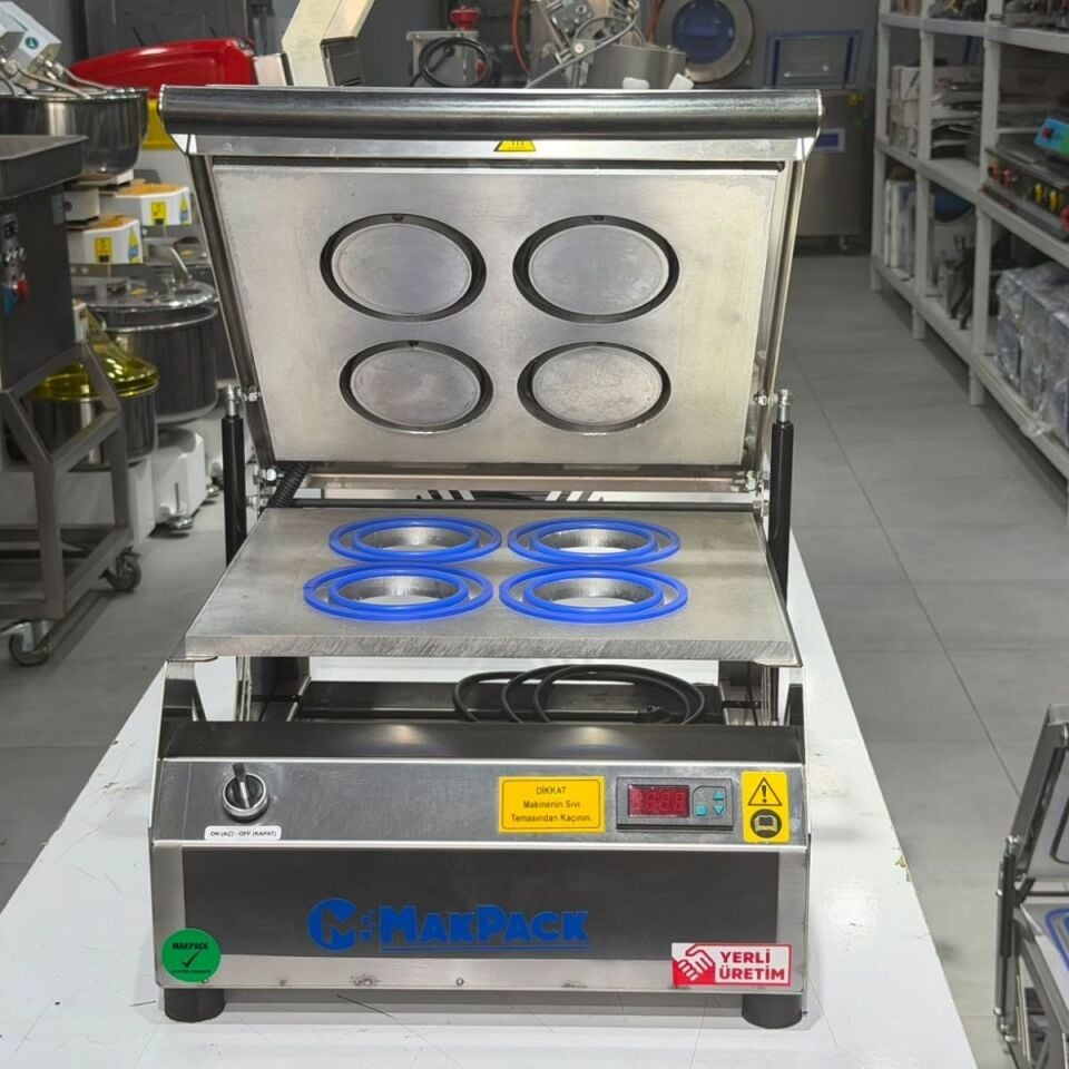 MakPack Mp-420 110 mm Yuvarlak Kase Tabak Kapatma Makinesi