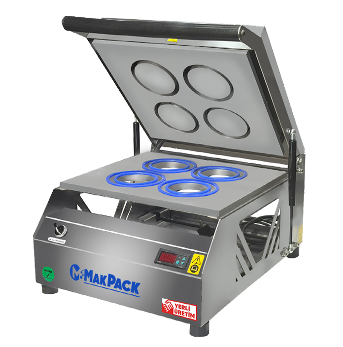 MakPack Mp-420 110 mm Yuvarlak Kase Tabak Kapatma Makinesi