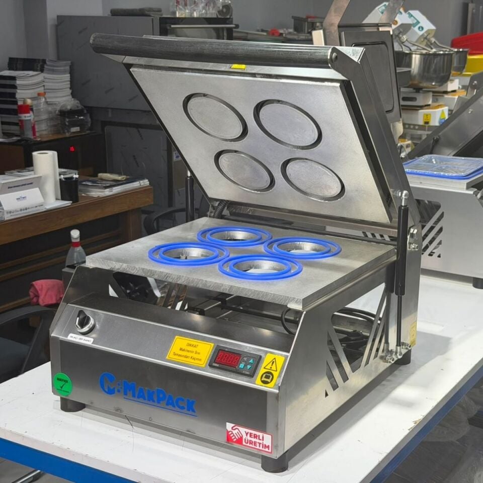 MakPack Mp-420 110 mm Yuvarlak Kase Tabak Kapatma Makinesi