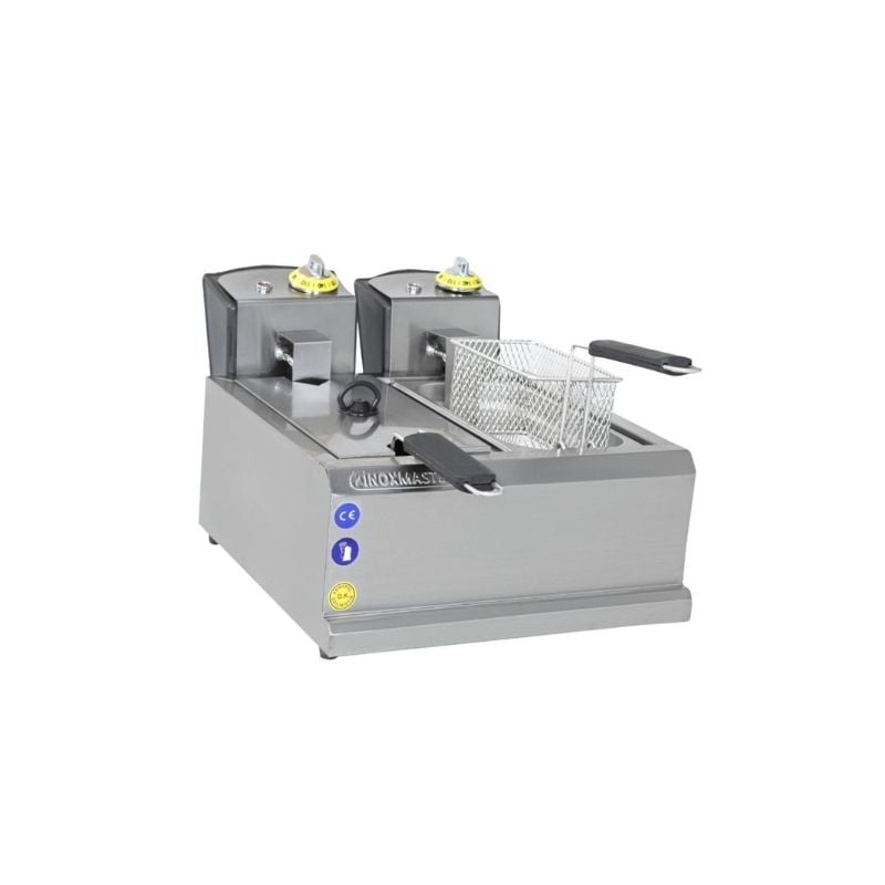 İnoxmaster 3+3 Litre Elektrikli Fritöz Çift Hazneli 42x50x20 Cm