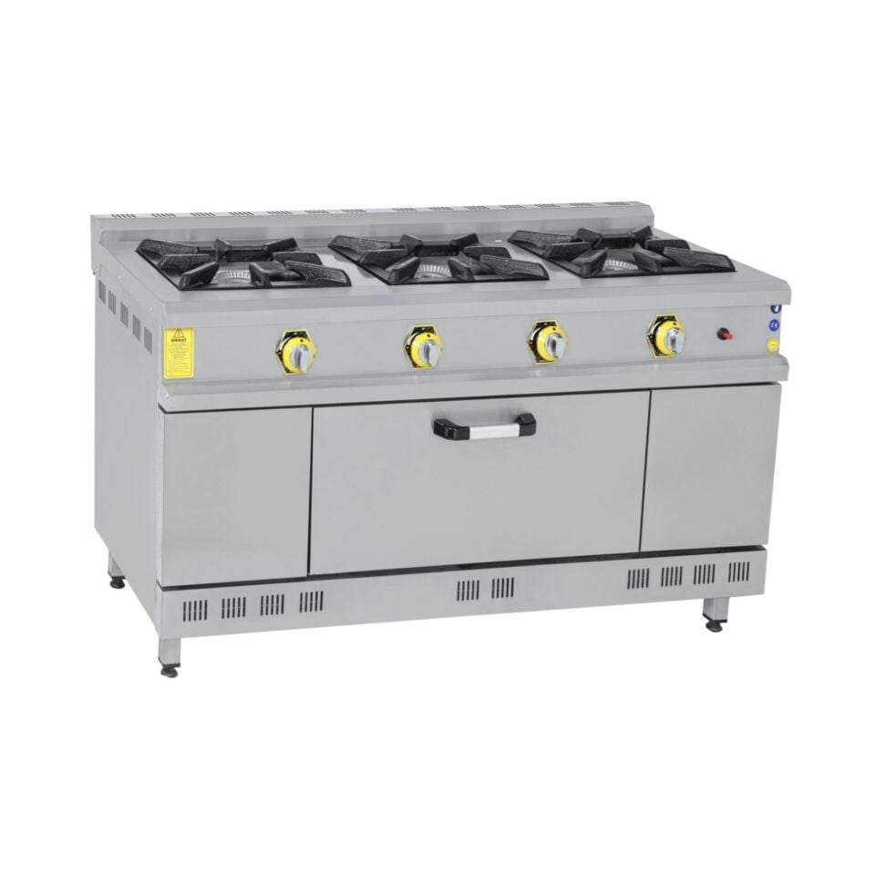 İnoxmaster 3 Lü Kuzine Gazlı ve Lpg Li 150x60x85 Cm