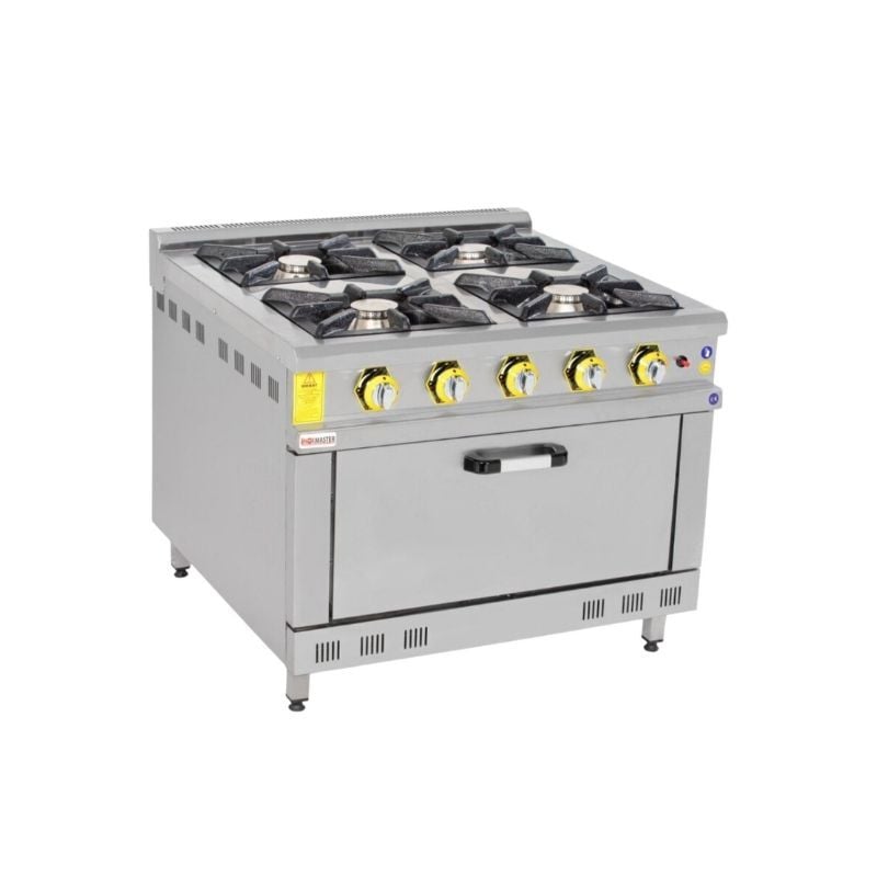 İnoxmaster 4 Lü Kuzine Gazlı ve Lpg Li 80x80x85 Cm