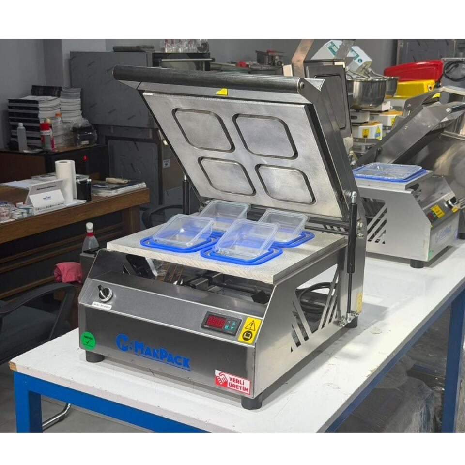 MakPack Mp-420 4 lü Meze Tabağı Kapatma Makinesi 110x110 mm