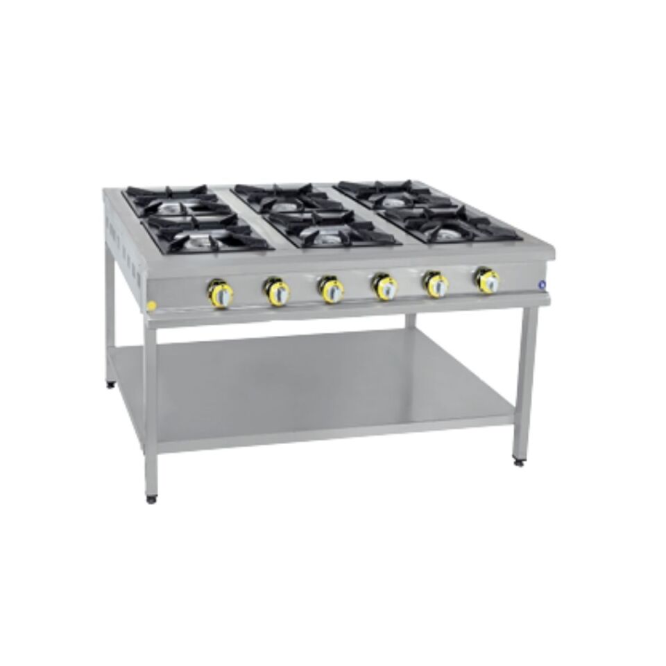 İnoxmaster 8 Li Taban Raflı Ocak Gazlı 200x100x85 Cm
