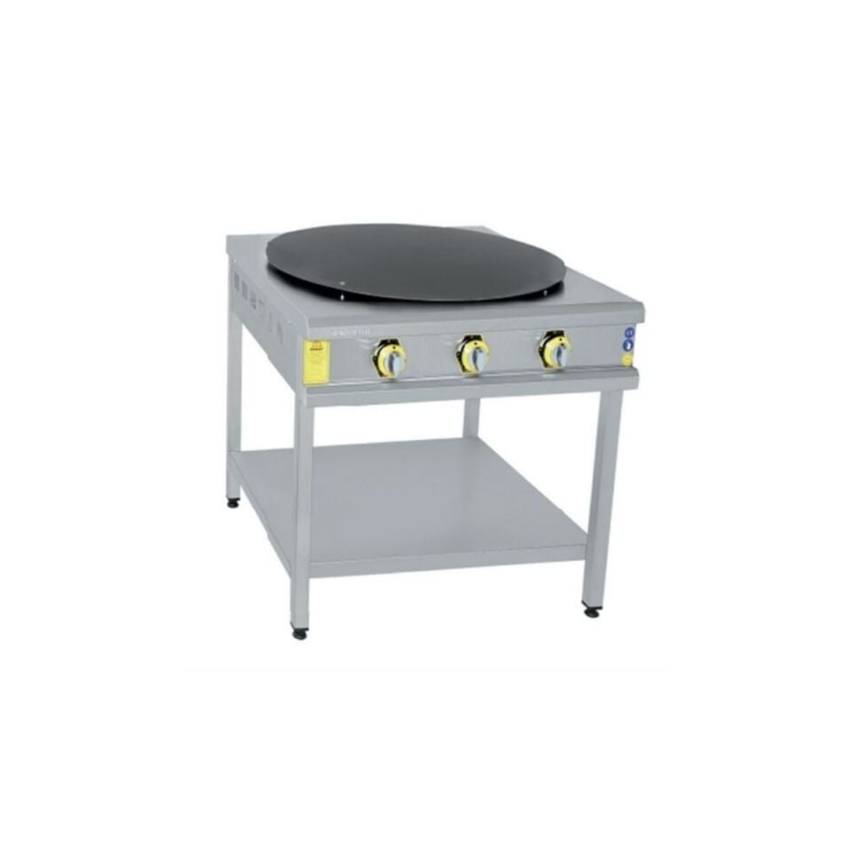 İnoxmaster Gözleme Ocağı Taban Raflı Gazlı 70x70x85 Cm