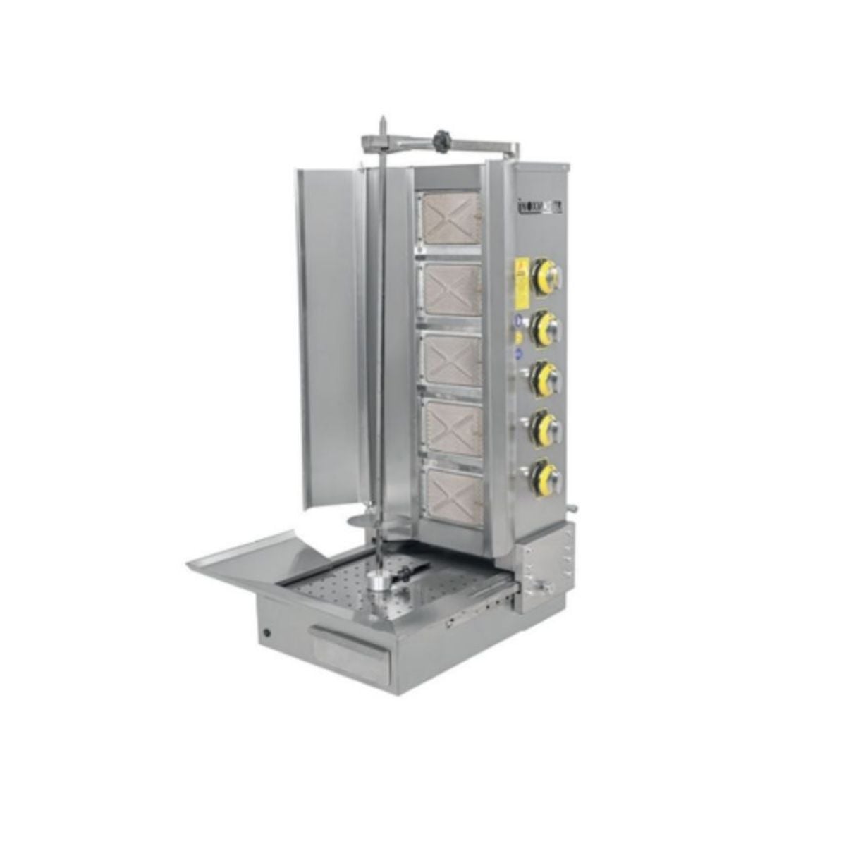 İnoxmaster 5 Radyanlı Alttan Motorlu Döner Ocağı Gazlı 50x65x110 Cm